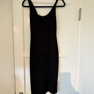 Alice + Olivia Black Black Midi Dress